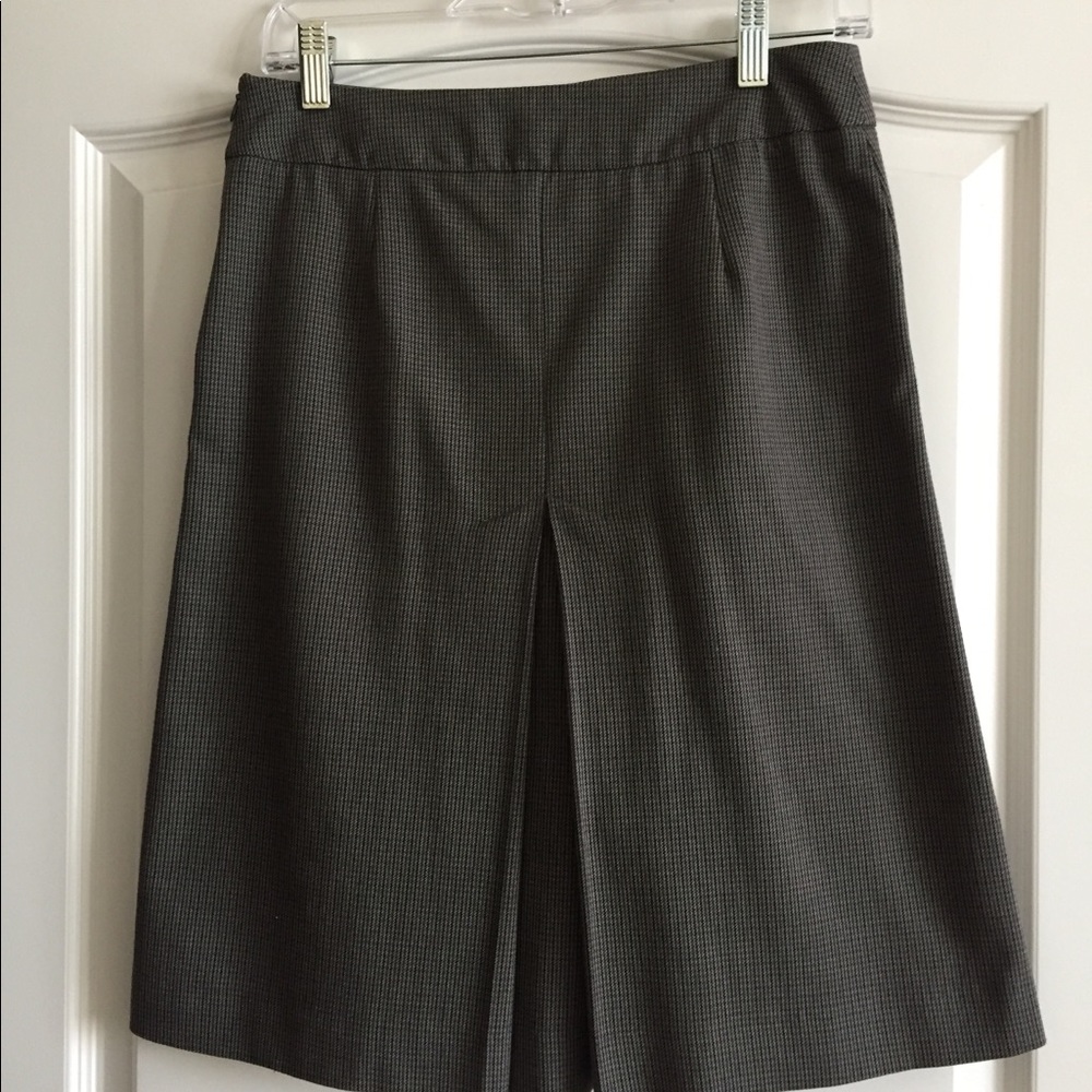 Zara Dark Gray And Brown  Houndstooth skirt